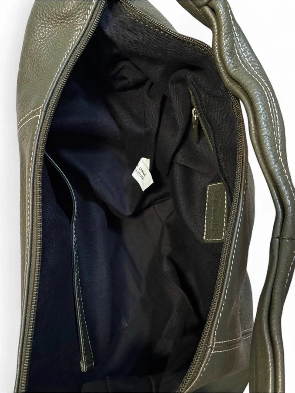 Tiganello Genuine Pebbled leather Hobo Shoulder Bag